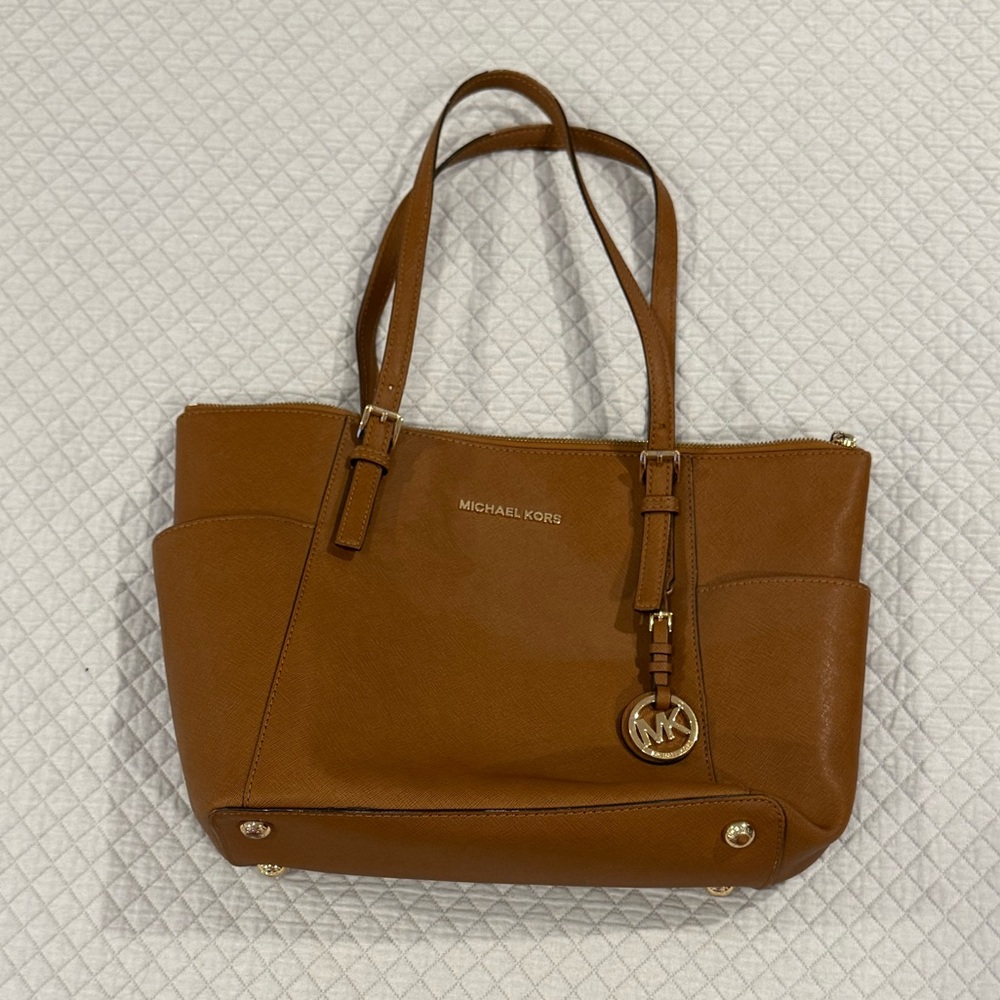 Michael Kors Brown Leather Tote Bag